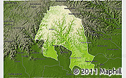 Physical 3D Map of Santa Cruz do Su, darken