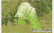 Physical 3D Map of Santa Cruz do Su, satellite outside