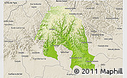 Physical 3D Map of Santa Cruz do Su, shaded relief outside