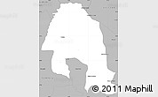 Gray Simple Map of Santa Cruz do Su