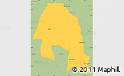 Savanna Style Simple Map of Santa Cruz do Su