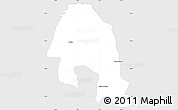 Silver Style Simple Map of Santa Cruz do Su, single color outside