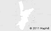 Silver Style Simple Map of Sao Sebastiao do