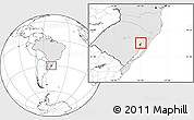 Blank Location Map of Sapucaia do Sul, highlighted country
