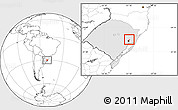 Blank Location Map of Sapucaia do Sul, highlighted parent region