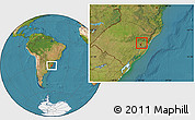 Satellite Location Map of Sapucaia do Sul