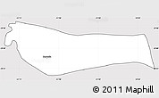 Silver Style Simple Map of Sapucaia do Sul, cropped outside