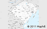 Silver Style Simple Map of Rio Grande do Sul