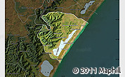 Satellite Map of Torres, darken