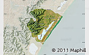Satellite Map of Torres, lighten