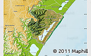 Satellite Map of Torres, physical outside