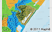 Satellite Map of Torres, political outside
