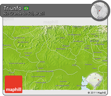 Physical 3D Map of Triunfo