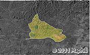 Satellite 3D Map of Triunfo, darken, desaturated