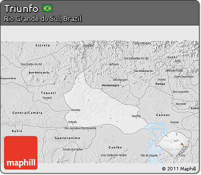 Silver Style 3D Map of Triunfo