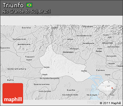 Silver Style 3D Map of Triunfo