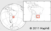 Blank Location Map of Triunfo, within the entire country