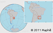 Gray Location Map of Triunfo, within the entire country