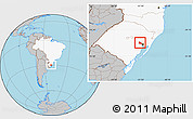 Gray Location Map of Triunfo, highlighted country