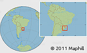 Savanna Style Location Map of Triunfo, within the entire country