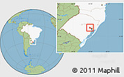 Savanna Style Location Map of Triunfo, highlighted country