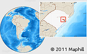 Shaded Relief Location Map of Triunfo, highlighted parent region