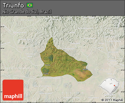 Satellite Map of Triunfo, lighten