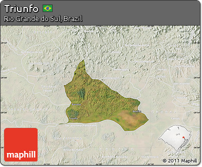 Satellite Map of Triunfo, lighten