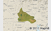 Satellite Map of Triunfo, shaded relief outside