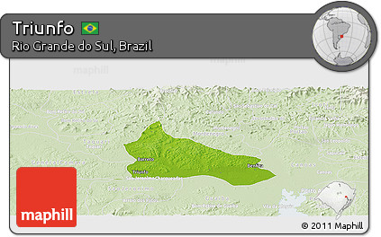 Physical Panoramic Map of Triunfo, lighten