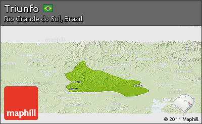 Physical Panoramic Map of Triunfo, lighten