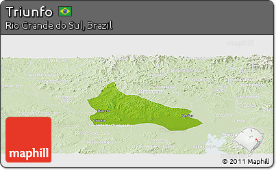 Physical Panoramic Map of Triunfo, lighten