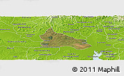 Satellite Panoramic Map of Triunfo, physical outside