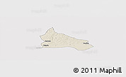 Shaded Relief Panoramic Map of Triunfo, cropped outside