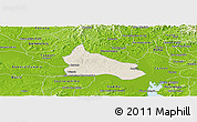 Shaded Relief Panoramic Map of Triunfo, physical outside