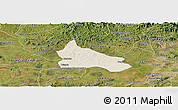 Shaded Relief Panoramic Map of Triunfo, satellite outside