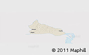 Shaded Relief Panoramic Map of Triunfo, single color outside