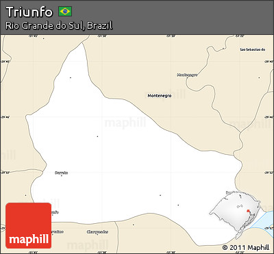 Classic Style Simple Map of Triunfo