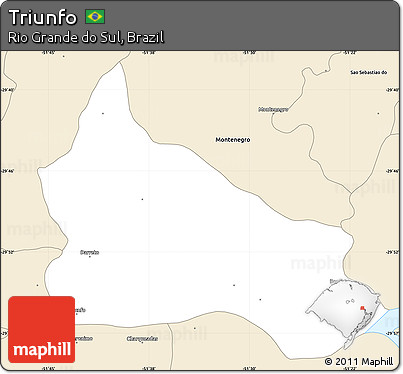 Classic Style Simple Map of Triunfo