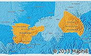 Political Shades 3D Map of Rio Grnde do Sul