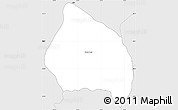 Silver Style Simple Map of Barros Cassal