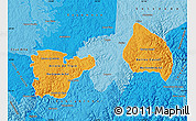Political Shades Map of Rio Grnde do Sul