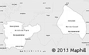 Silver Style Simple Map of Rio Grnde do Sul