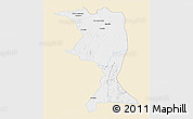 Classic Style 3D Map of Machadinho, single color outside
