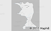 Gray 3D Map of Machadinho, single color outside