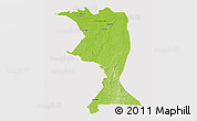 Physical 3D Map of Machadinho, cropped outside