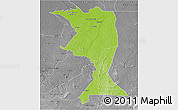 Physical 3D Map of Machadinho, desaturated