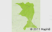 Physical 3D Map of Machadinho, lighten