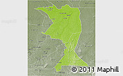 Physical 3D Map of Machadinho, semi-desaturated