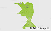 Physical 3D Map of Machadinho, single color outside